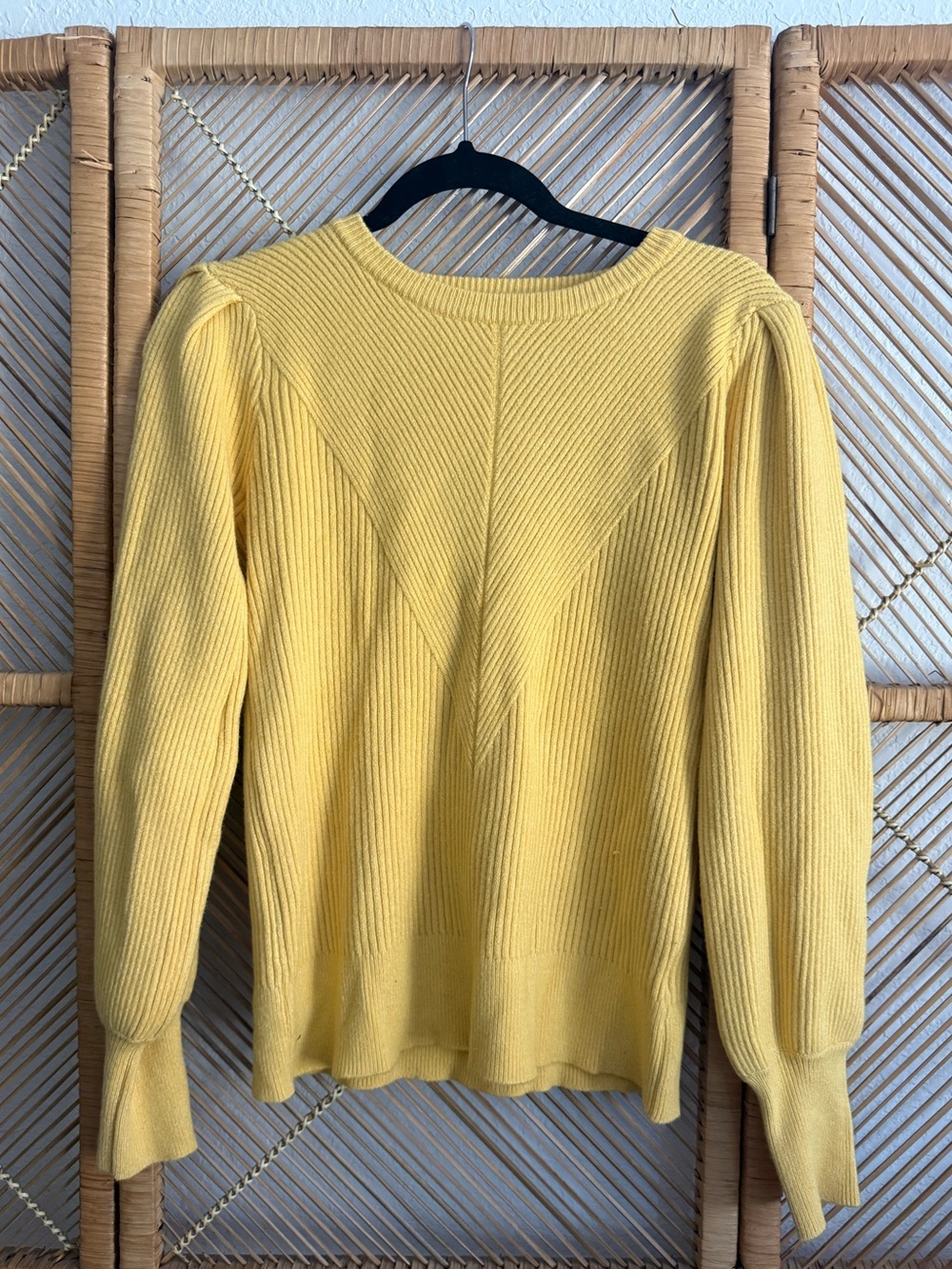 NWOT - Yellow Ribbed Knit Women's Sweater